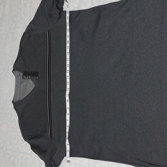 Van Heusen Heather Chest Shirt, Men's X-Large, Gry/Gargoyle - Picture 3 of 8